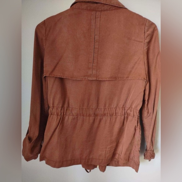 Anthropologie - Terracotta Colored Zipper Jacket - Size 4 - Picture 2 of 5